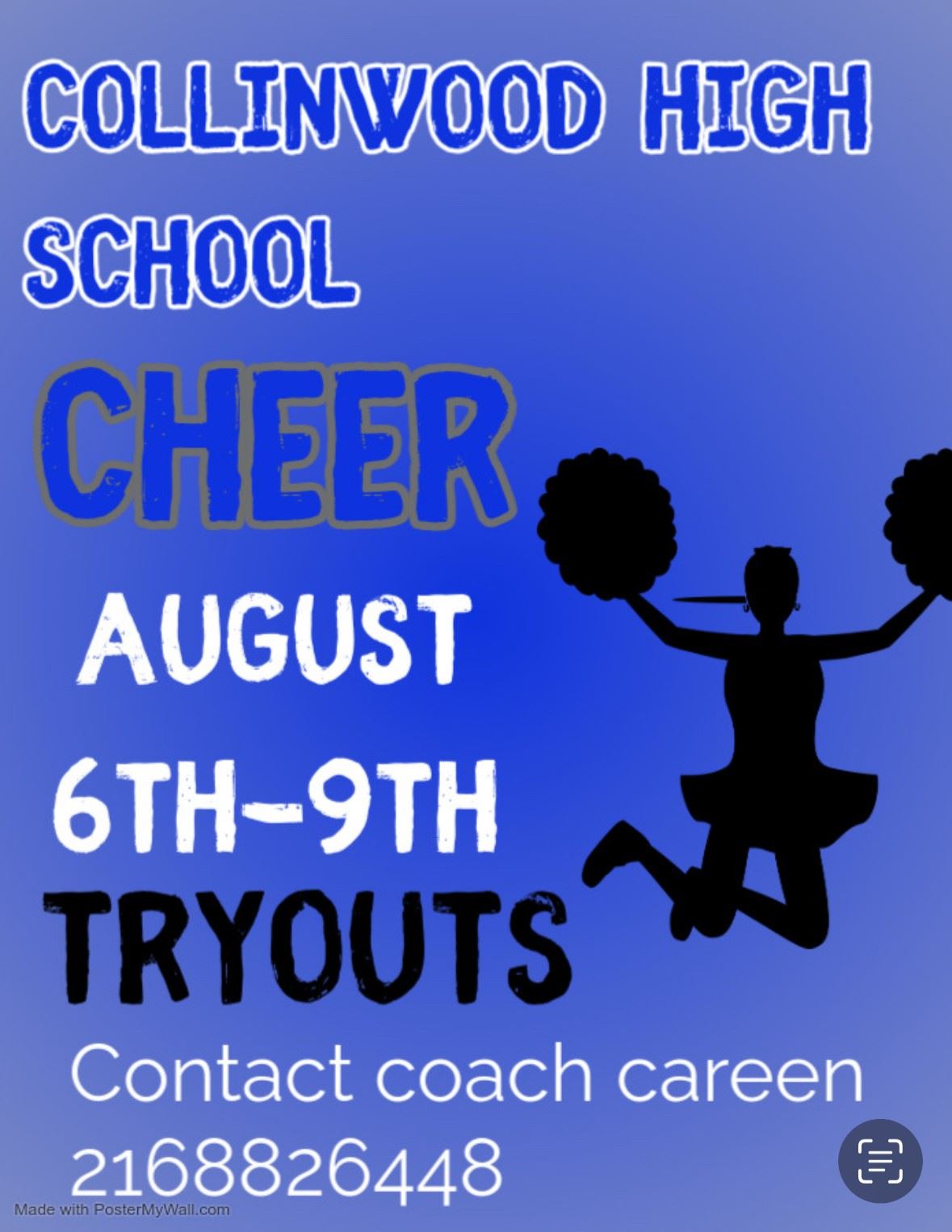 Tryouts 3-5 pm